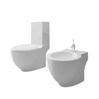 Thumbnail for Stand-WC & Bidet Set Weiß Keramik