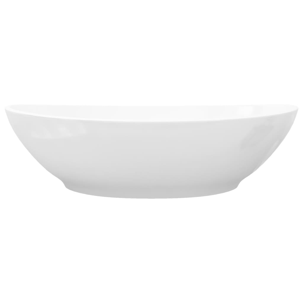 Luxus Keramik Waschbecken Oval Weiß 40 x 33 cm