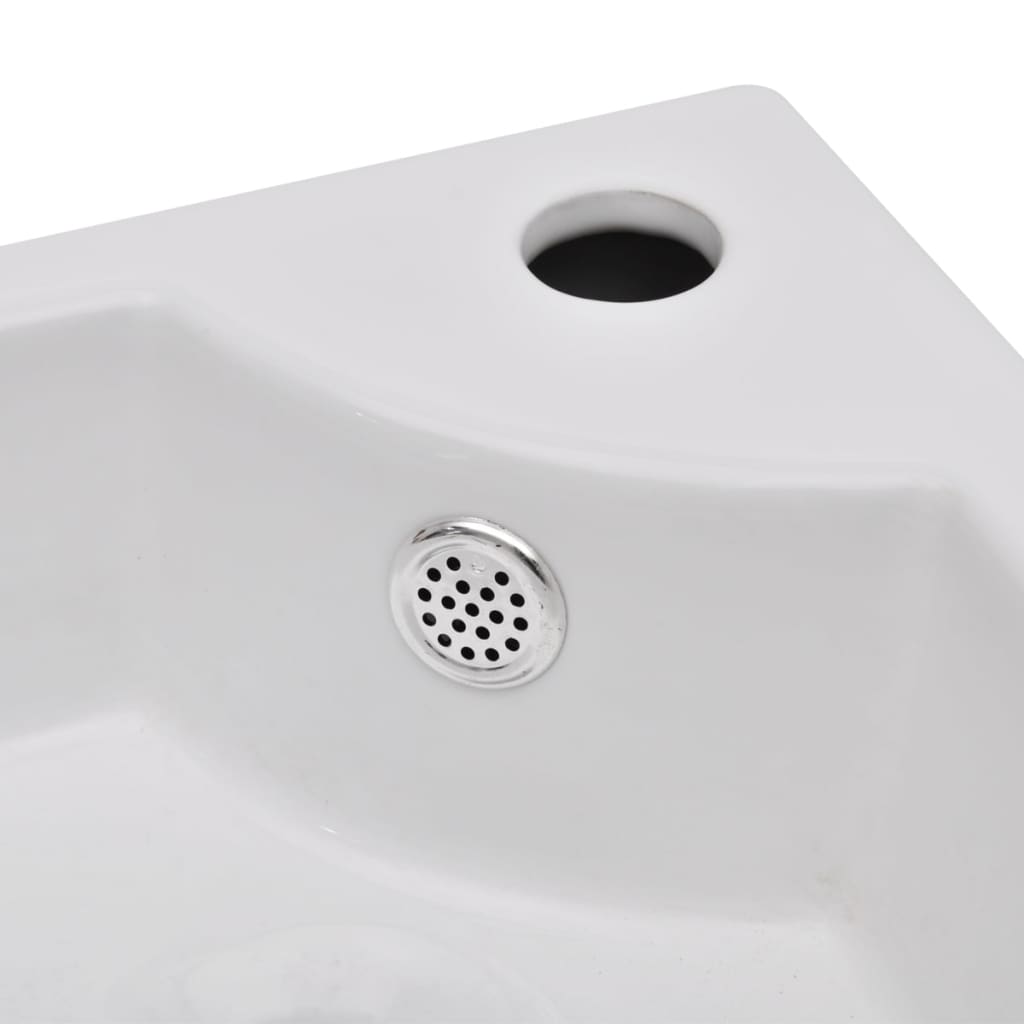 Waschbecken mit Überlauf 45 x 32 x 12,5 cm Weiß