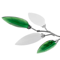 Thumbnail for Deckenleuchte Weiße & Grüne Acrylglas-Blätter 3 × E14-Lampen