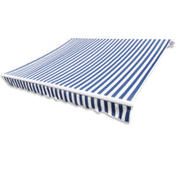 Thumbnail for Markisenbespannung Canvas Blau & Weiß 4 x 3 m (ohne Rahmen)