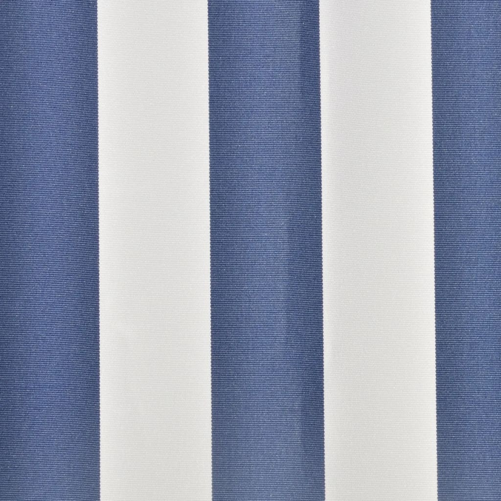 Markisenbespannung Canvas Blau & Weiß 4 x 3 m (ohne Rahmen)