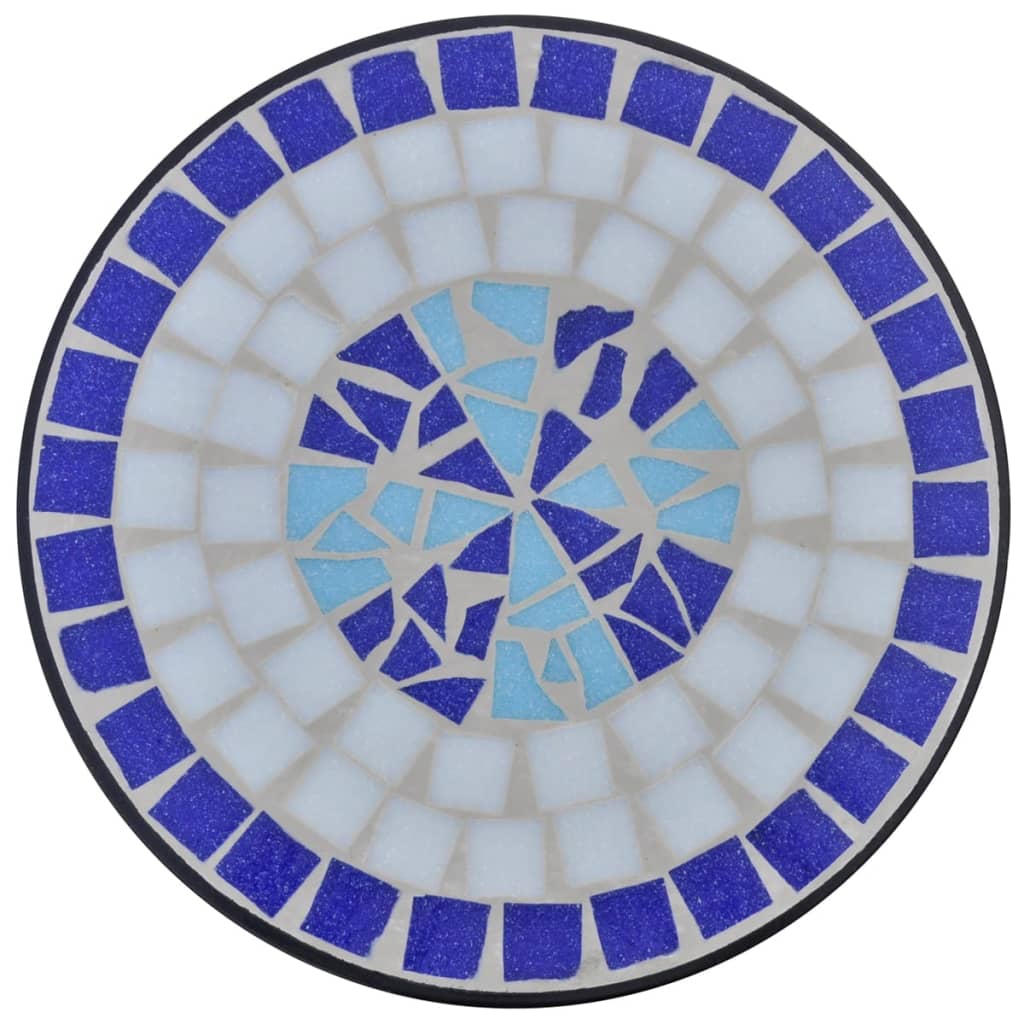 Beistelltisch Mosaik Blau und Weiß