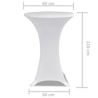 Thumbnail for 2 x Tischhusse für Stehtisch Stretchhusse Ø60 cm weiß