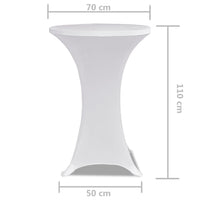 Thumbnail for 2 x Tischhusse für Stehtisch Stretchhusse Ø70 cm weiß