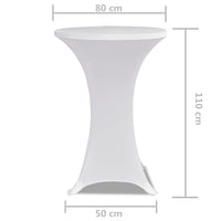 Thumbnail for 2 x Tischhusse für Stehtisch Stretchhusse Ø80 cm weiß