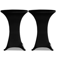 Thumbnail for 2 x Tischhusse für Stehtisch Stretchhusse Ø60 cm schwarz