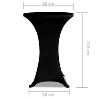 Thumbnail for 2 x Tischhusse für Stehtisch Stretchhusse Ø60 cm schwarz