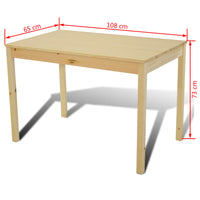 Thumbnail for Esstisch Holztisch mit 4 Holzstühlen Esszimmerset Essgruppe