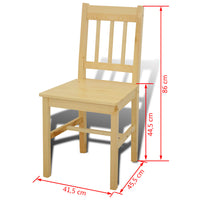 Thumbnail for Esstisch Holztisch mit 4 Holzstühlen Esszimmerset Essgruppe