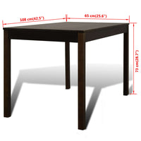 Thumbnail for Esstisch Holztisch mit 4 Holzstühlen Esszimmerset braun