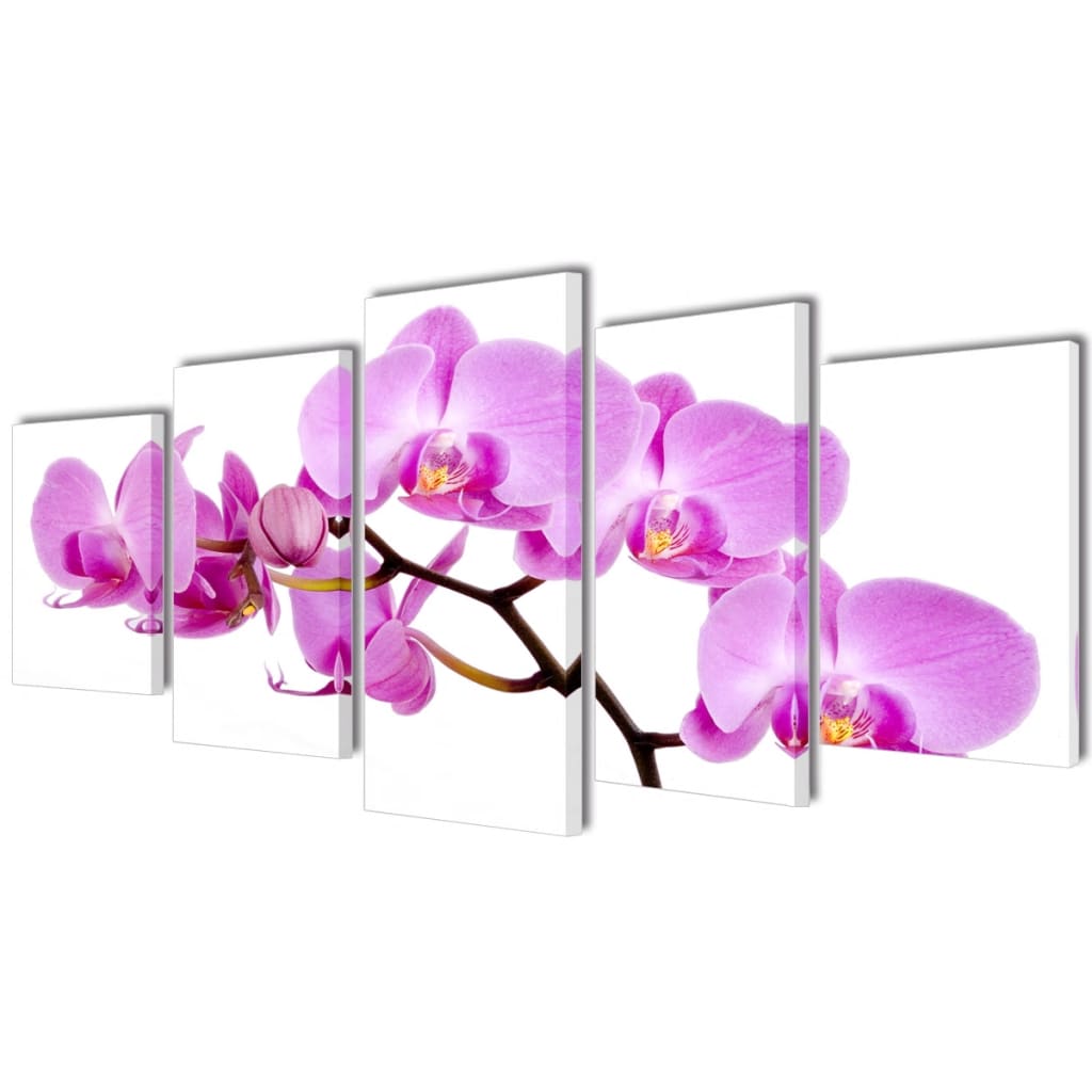 Bilder Dekoration Set Orchidee 200 x 100 cm