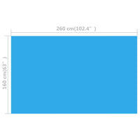 Thumbnail for Rechteckige Pool-Abdeckung 260 x 160 cm PE Blau