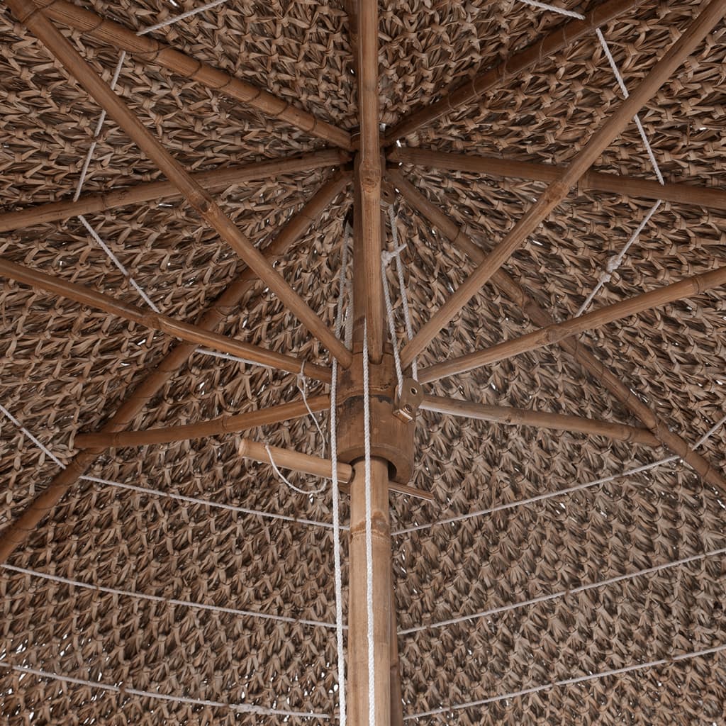 Bambus-Sonnenschirm mit Bananenblatt-Dach 270 cm