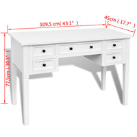 Thumbnail for Weißer Schreibtisch mit 5 Schubladen