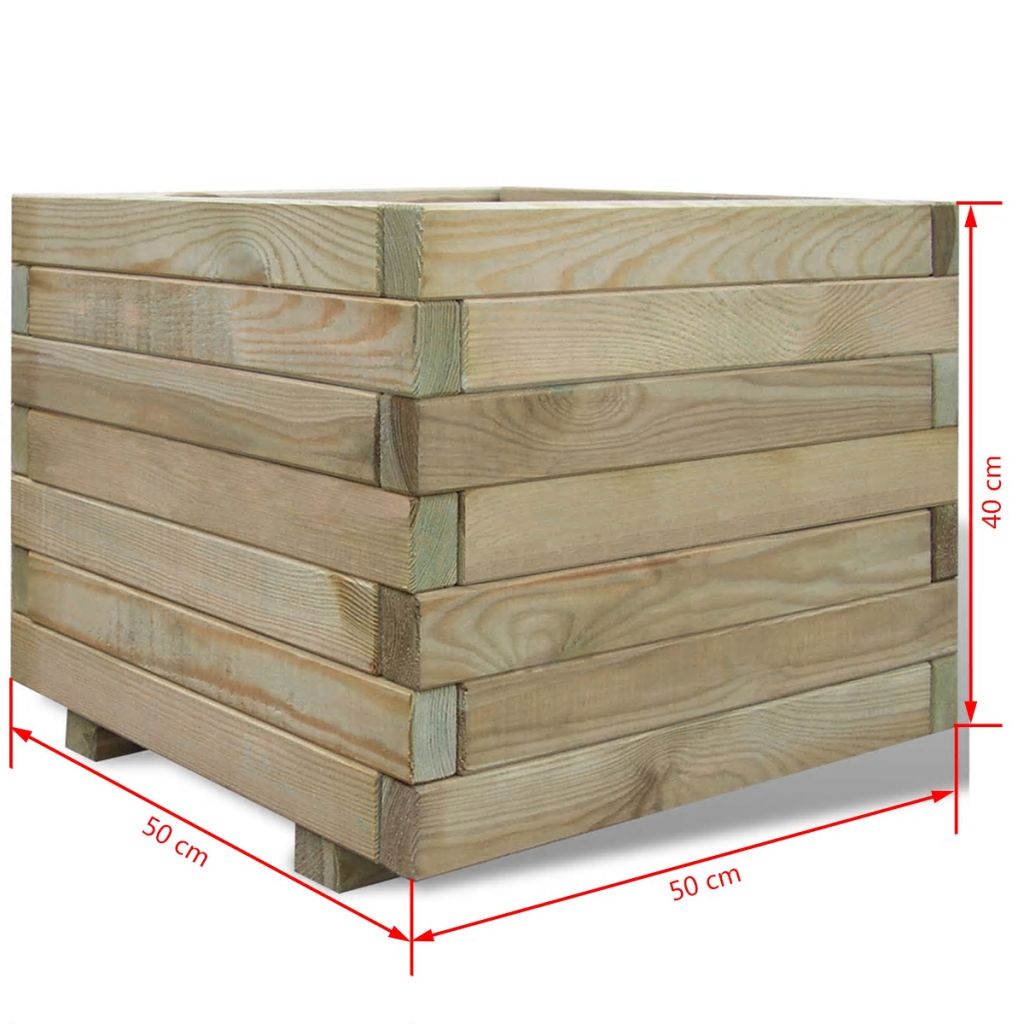 Hochbeet 50x50x40 cm Holz Quadratisch