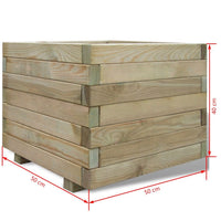 Thumbnail for Hochbeet 50x50x40 cm Holz Quadratisch