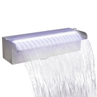 Thumbnail for Pool-Wasserfall Fontäne mit LEDs Rechteckig Edelstahl 30 cm