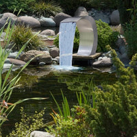 Thumbnail for Garten-Wasserfall Pool-Fontäne Edelstahl 45x30x60 cm