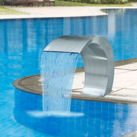 Thumbnail for Garten-Wasserfall Pool-Fontäne Edelstahl 45x30x60 cm