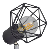 Thumbnail for Deckenstrahler mit 4 LED-Glühlampen Industrie-Stil Drahtschirm Schwarz