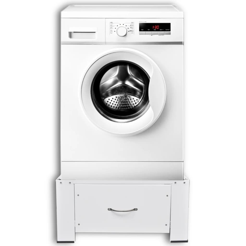 Waschmaschinensockel mit Schublade Weiß
