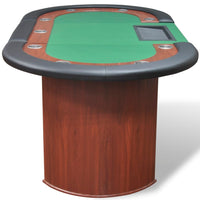Thumbnail for Pokertisch für 10 Spieler mit Dealerbereich und Chipablage Grün