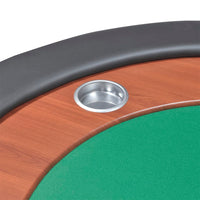 Thumbnail for Pokertisch für 10 Spieler mit Dealerbereich und Chipablage Grün