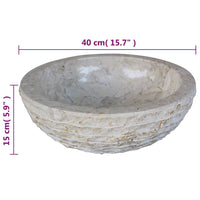 Thumbnail for Waschbecken Marmor 40 cm Creme