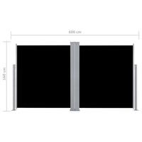 Thumbnail for Seitenmarkise Ausziehbar Schwarz 160×600 cm