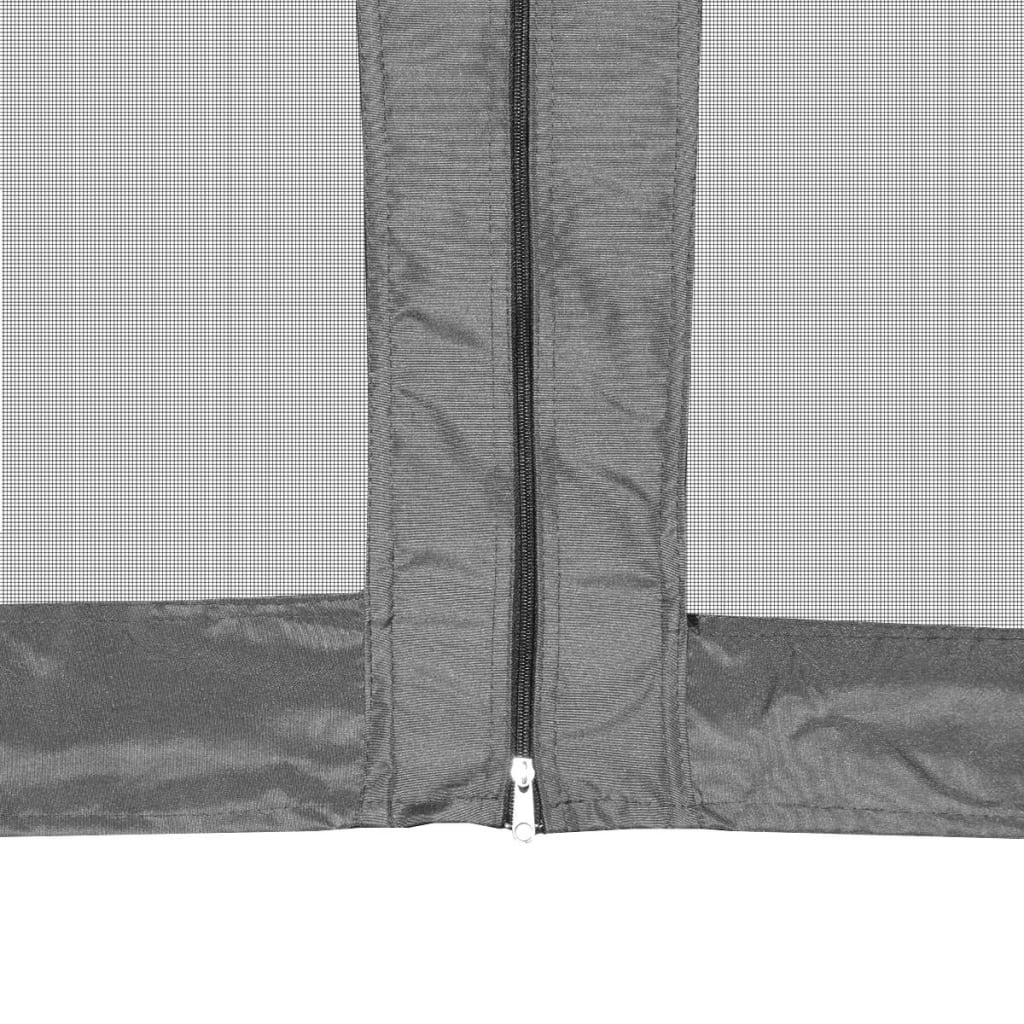 Sechseckiges Pop-Up Festzelt mit 6 Seitenwänden Grau 3,6x3,1 m