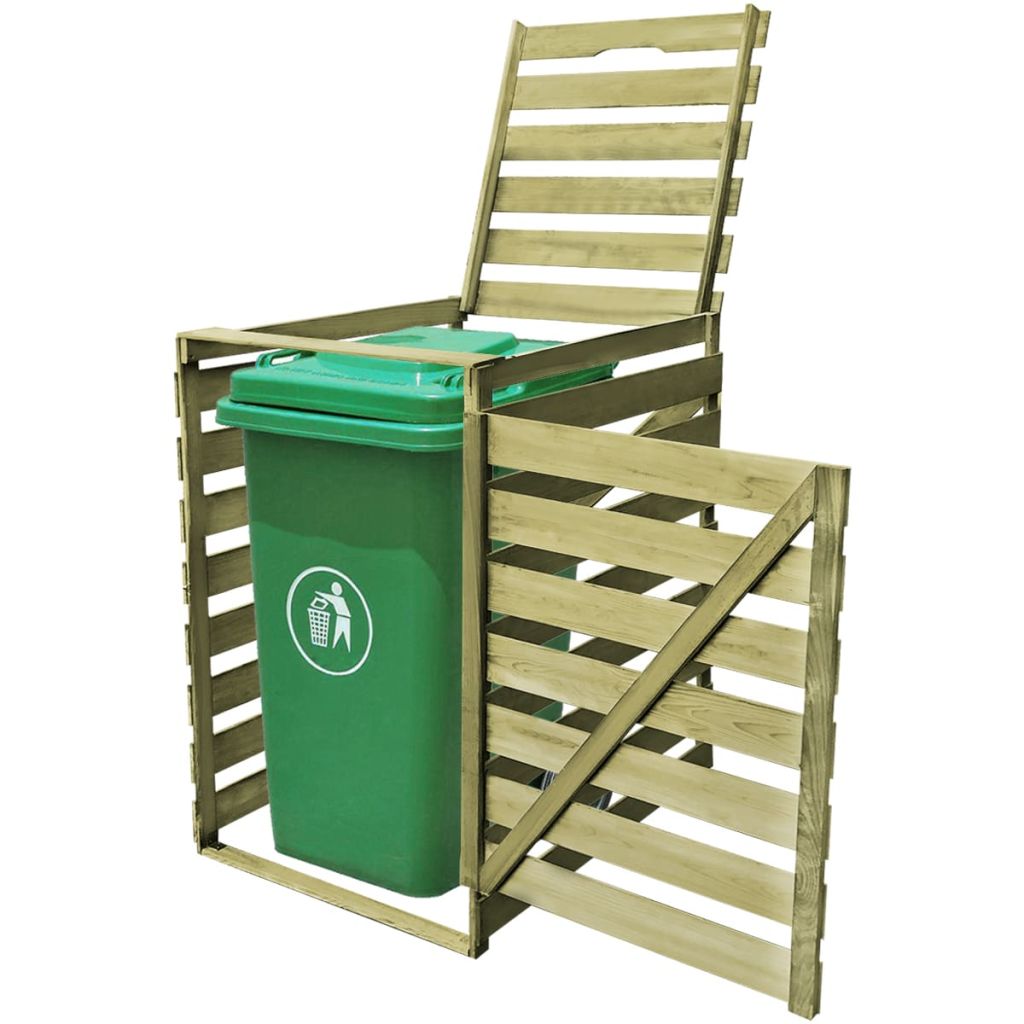 Mülltonnenbox für 1 Tonne 240 L Imprägniertes Holz