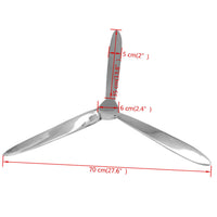 Thumbnail for Wanddekoration Propeller Silbern 70cm Aluminium