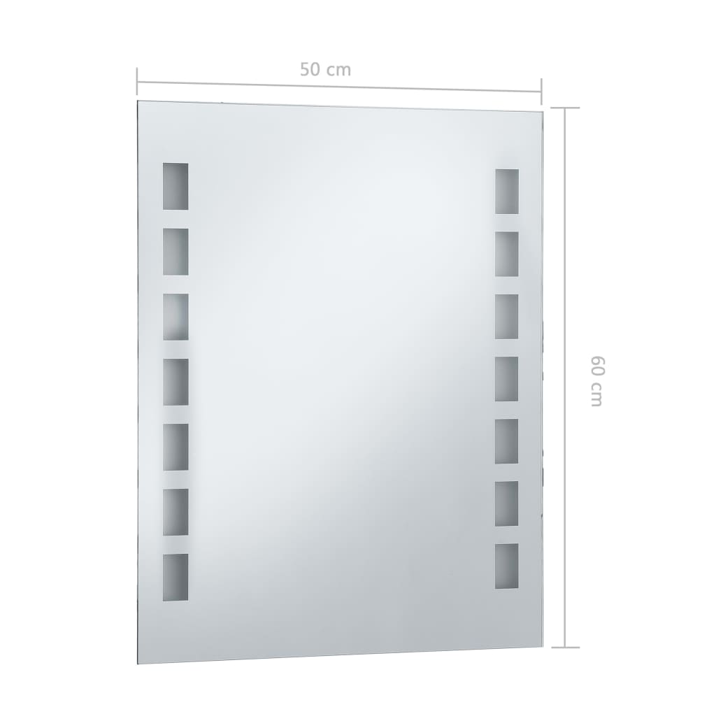 Badezimmer-Wandspiegel mit LEDs 50x60 cm