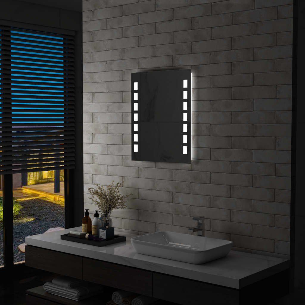 Badezimmer-Wandspiegel mit LEDs 50x60 cm