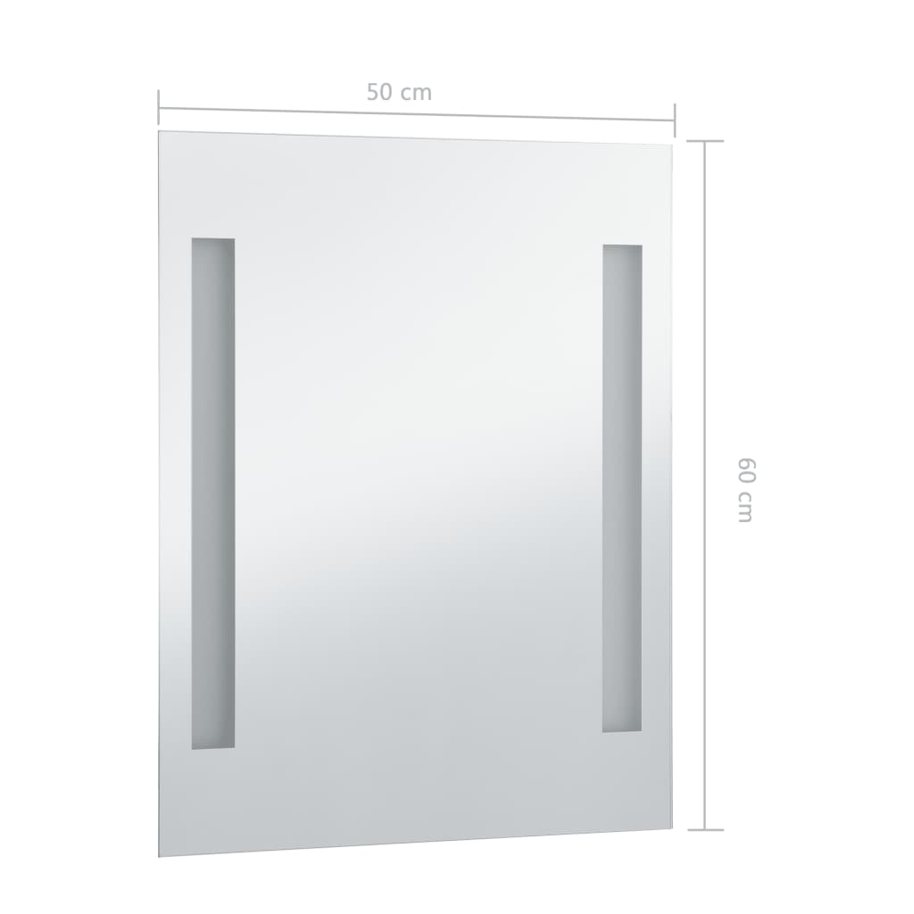 Badezimmer-Wandspiegel mit LED 50 x 60 cm