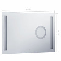 Thumbnail for Badezimmer-Wandspiegel mit LED und Touch-Sensor 100 x 60 cm