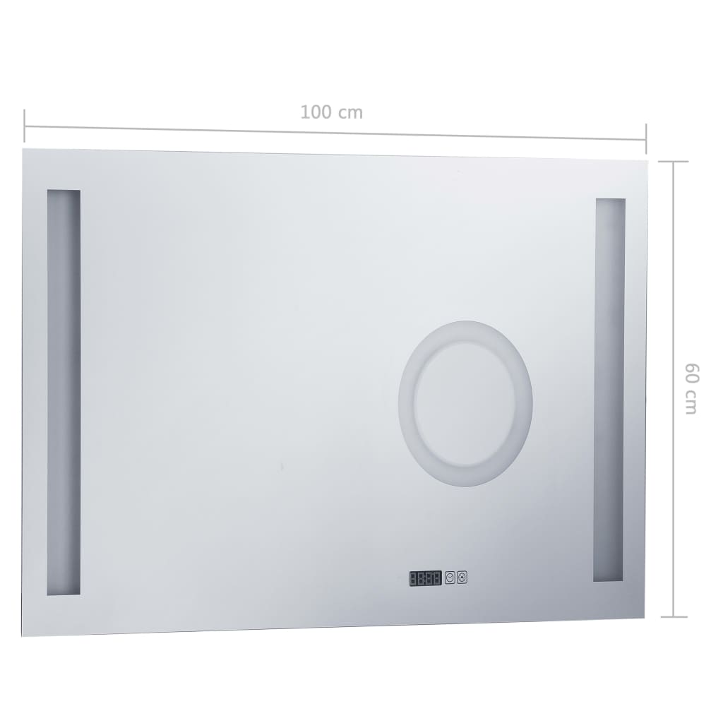LED-Badspiegel mit Berührungssensor 100x60 cm