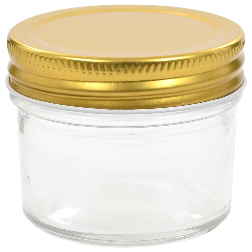 Marmeladengläser mit goldenen Deckeln 24 Stk. 110 ml