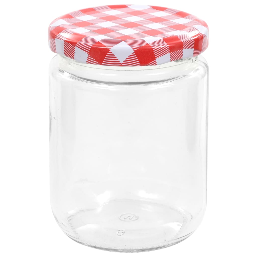 Marmeladengläser mit Weißem/Rotem Deckel 48 Stk. 230 ml