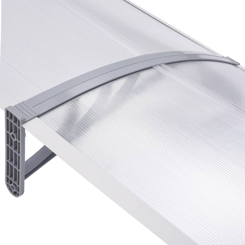 Türvordach Grau und Transparent 240×80 cm PC