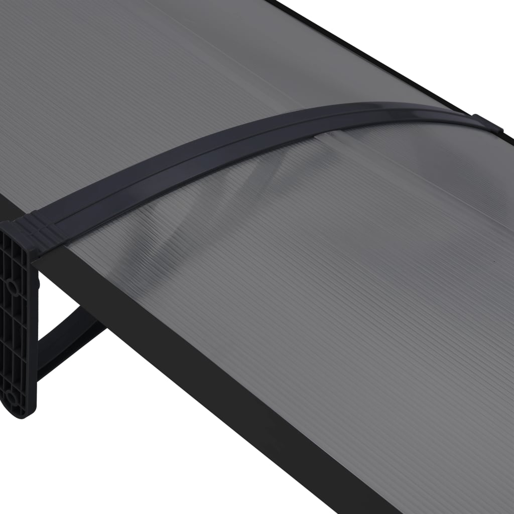 Türvordach Schwarz 200×80 cm PC