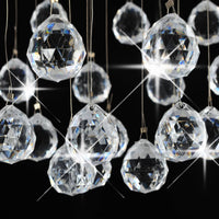 Thumbnail for Deckenleuchte mit Kristallperlen Silbern Kugel 3x G9 Glühbirnen