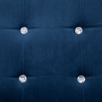Thumbnail for 2-Sitzer-Sofa mit Armlehnen Blau Chrom und Samt