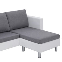 Thumbnail for 3-Sitzer-Sofa mit Kissen Weiß Kunstleder