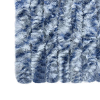 Thumbnail for Insektenschutz-Vorhang Blau Weiß Silbern 100x220cm Chenille