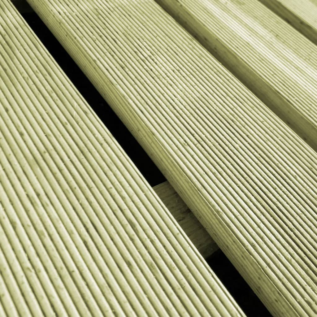 Terrassenfliesen 12 Stk. 50×50 cm Grün Holz