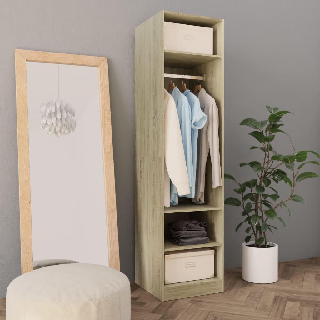 Kleiderschrank Sonoma-Eiche 50x50x200 cm Holzwerkstoff