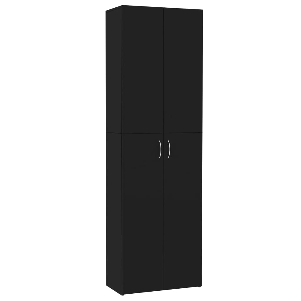 Büroschrank Schwarz 60x32x190 cm Holzwerkstoff