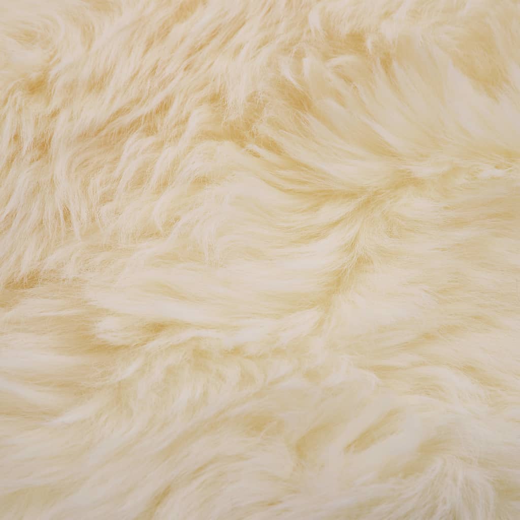 Schaffell-Teppich 60×90 cm Weiß